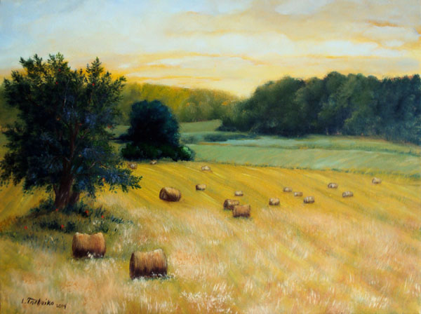 Farm field by L. Tasheiko, Maine Artist