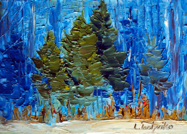 Pine Trees by L. Tasheiko, Maine Artist