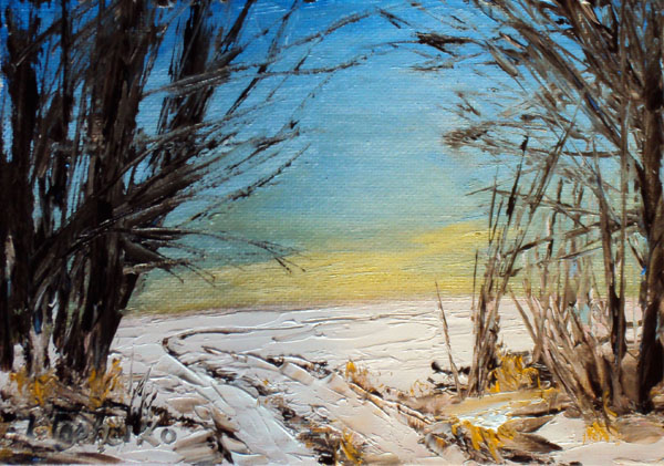 Winter Road by Laura Tasheiko, Maine Artist